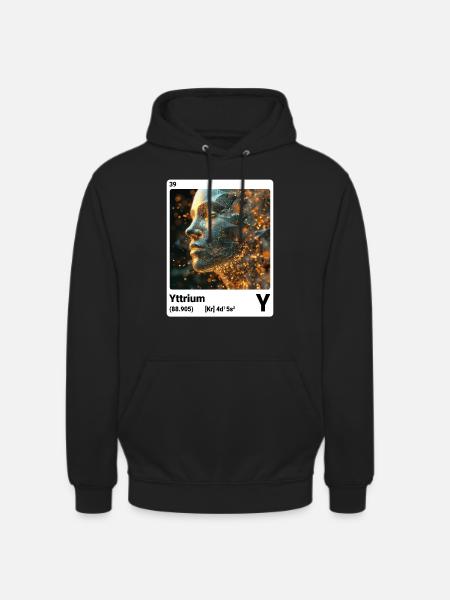 AI am Yttrium (wt) - Sweat-shirt à capuche unisexe - noir