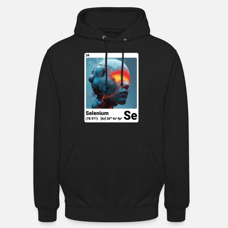 AI am Selenium (wt) - Sweat-shirt à capuche unisexe - noir