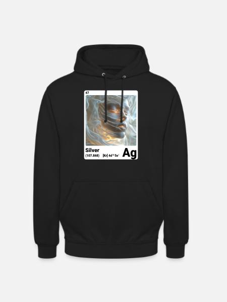 AI am Silver (wt) - Unisex Hoodie - black