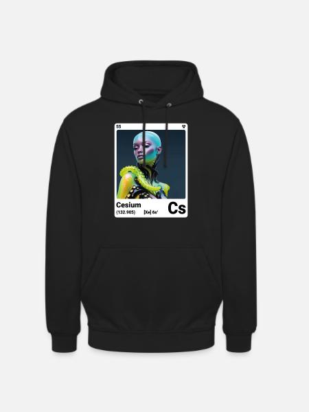 AI am Cesium (wt) - Unisex Hoodie - black