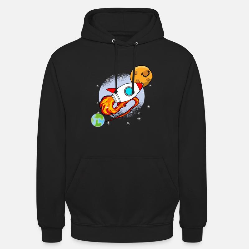 VOYAGE DANS L’ESPACE - Sweat-shirt à capuche unisexe - noir