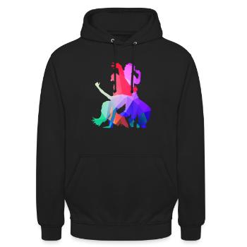 breakdancer bboy - Unisex Hoodie - Schwarz - Vorne - Alina (178cm) & Michal (187cm)