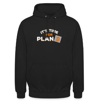 Plan B - Unisex Hoodie - Schwarz - Vorne - Alina (178cm) & Michal (187cm)
