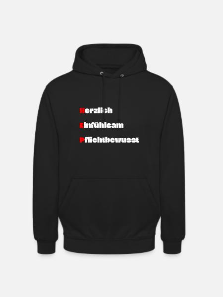 Heilerziehungspfleger HEP MFA Herz Spruch - Unisex Hoodie - Schwarz