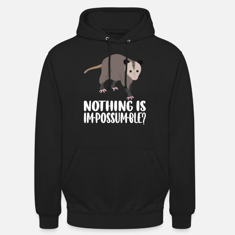 Opposum lovers - Rien n’est impossumble - Sweat-shirt à capuche unisexe - noir