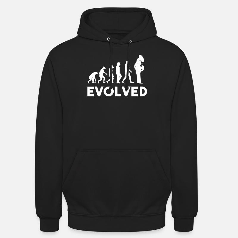 Tuba Evolution - Sweat-shirt à capuche unisexe - noir