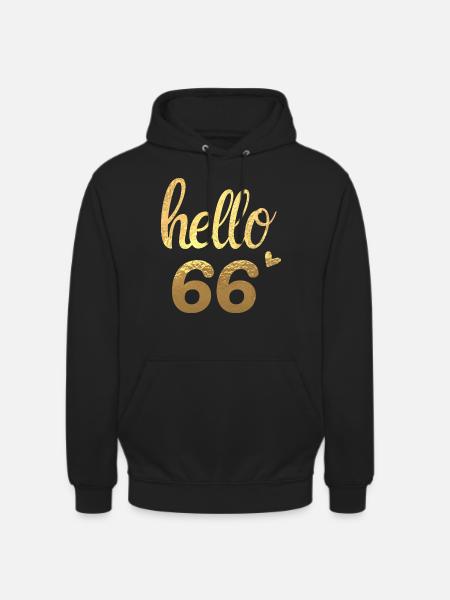 Hello 66 gold - Unisex Hoodie - black