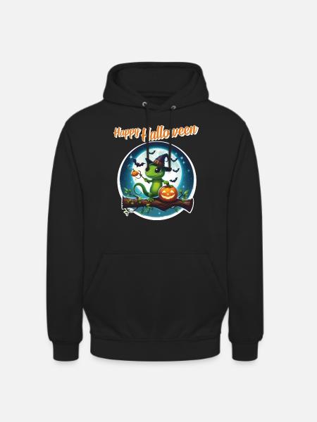 Wizard Gecko - Halloween - Unisex Hoodie - black