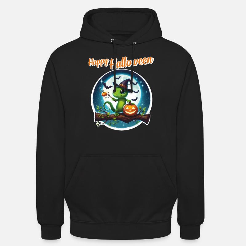 Gecko sorcier - Halloween - Sweat-shirt à capuche unisexe - noir