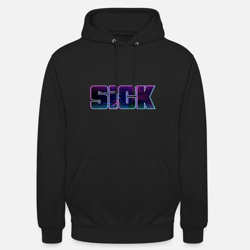 Sick sick SICK Design - Sweat-shirt à capuche unisexe - noir