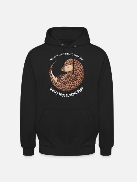 What's Your Superpower? Pangolin - Unisex Hoodie - black