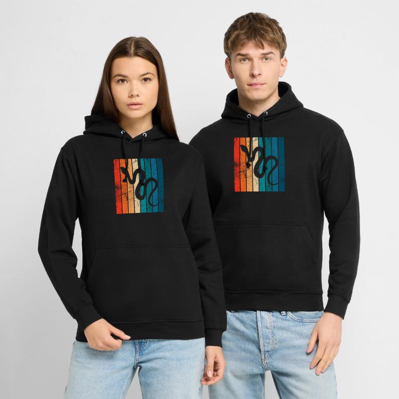 Snake Retro Reptile Python Idée cadeau Sweat-shirt à capuche unisexe