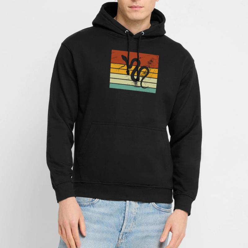 Snake Retro Reptile Python Idée cadeau Sweat-shirt à capuche unisexe