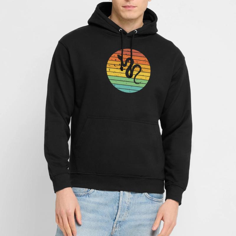 Snake Retro Reptile Python Idée cadeau Sweat-shirt à capuche unisexe