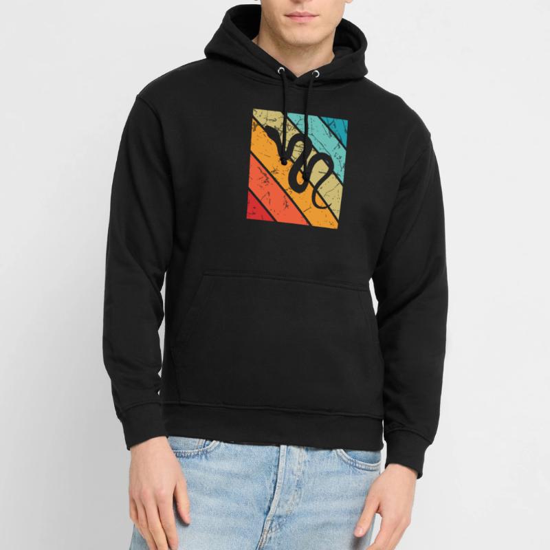 Snake Retro Reptile Python Idée cadeau Sweat-shirt à capuche unisexe