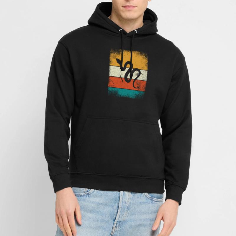 Snake Retro Reptile Python Idée cadeau Sweat-shirt à capuche unisexe