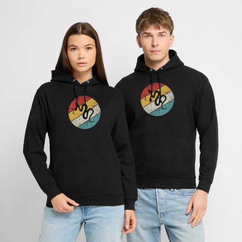 Snake Retro Reptile Python Idée cadeau Sweat-shirt à capuche unisexe