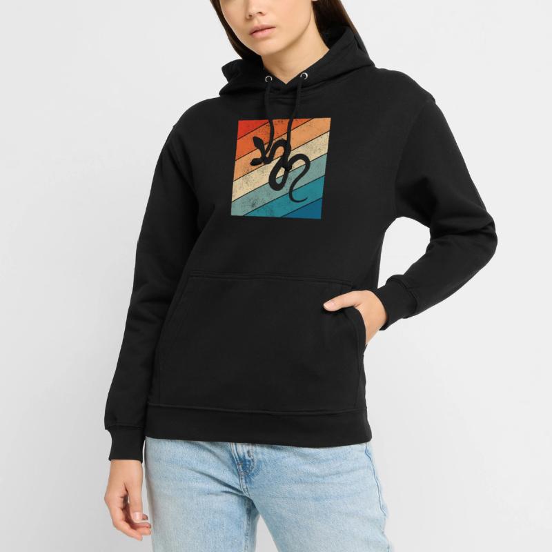 Snake Retro Reptile Python Idée cadeau Sweat-shirt à capuche unisexe