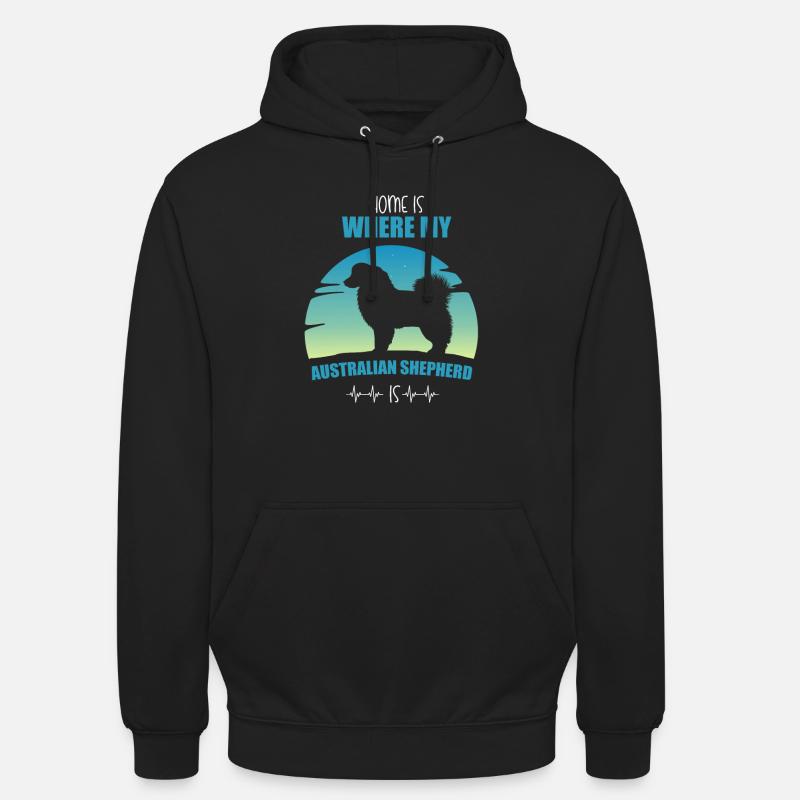 Cadeau de berger australien - Sweat-shirt à capuche unisexe - noir