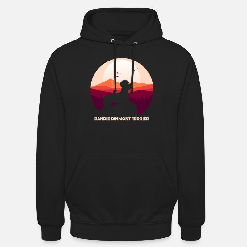 Dandie Dinmont Terrier - Sweat-shirt à capuche unisexe - noir