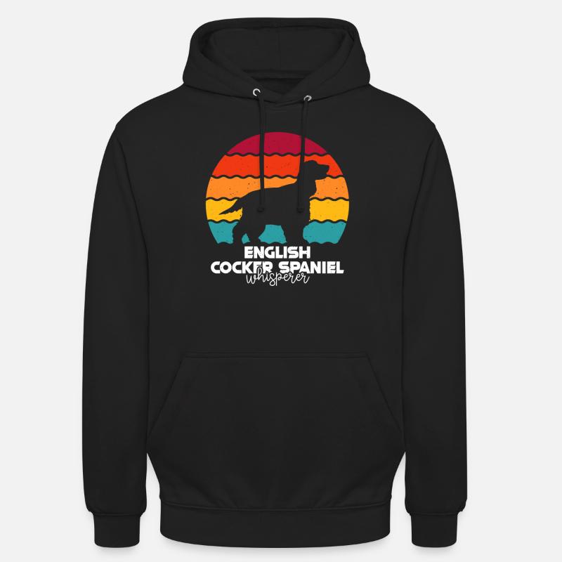 Deutsch Cocker Spaniel - Sweat-shirt à capuche unisexe - noir