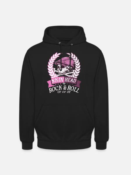 Oi Skinhead, Skinhead Girl, Punk - Sweat-shirt à capuche unisexe - noir