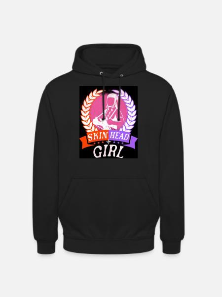 Oi Skinhead, Skinhead Girl, Punk - Sweat-shirt à capuche unisexe - noir