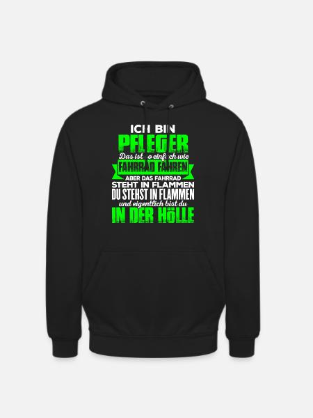 PFLEGER - Hölle - Unisex Hoodie - Schwarz