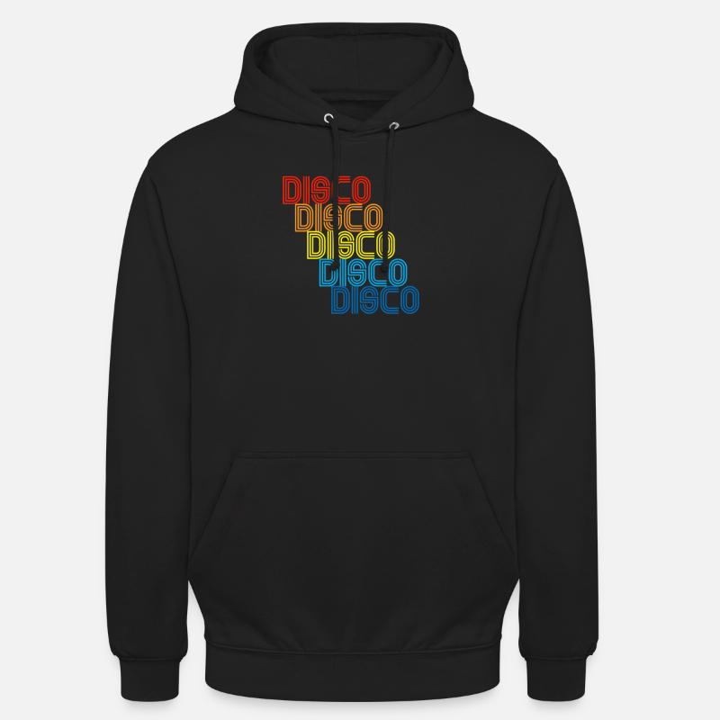 Disco Repeat Rainbow 1970 Disco Funk Vintage - Sweat-shirt à capuche unisexe - noir