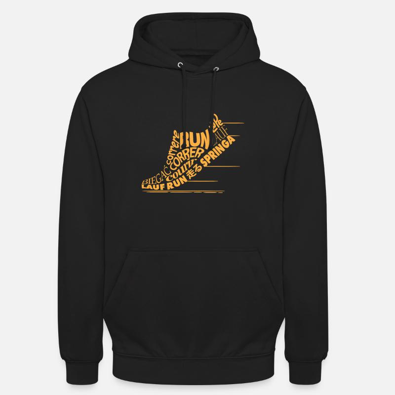 Cadeau drôle de course en cours d'exécution dans le monde entier pour - Sweat-shirt à capuche unisexe - noir