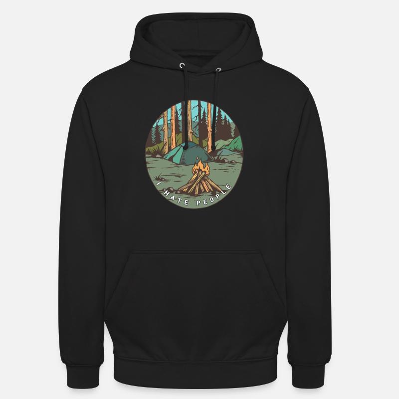 Dearadh Bronntanais Cool I Hate People - Sweat-shirt à capuche unisexe - noir