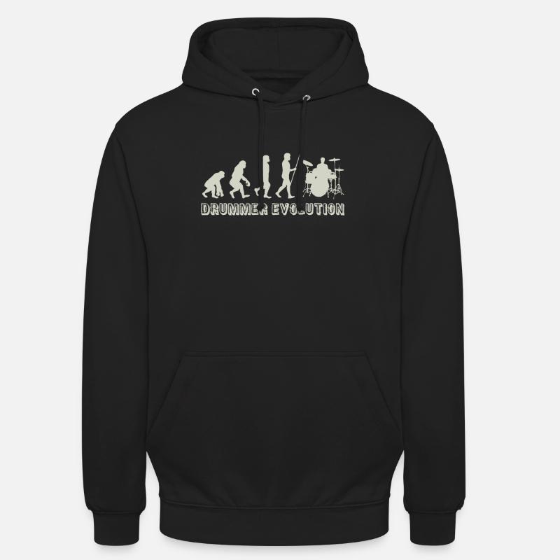 Evolution Drum Drummer - Sweat-shirt à capuche unisexe - noir