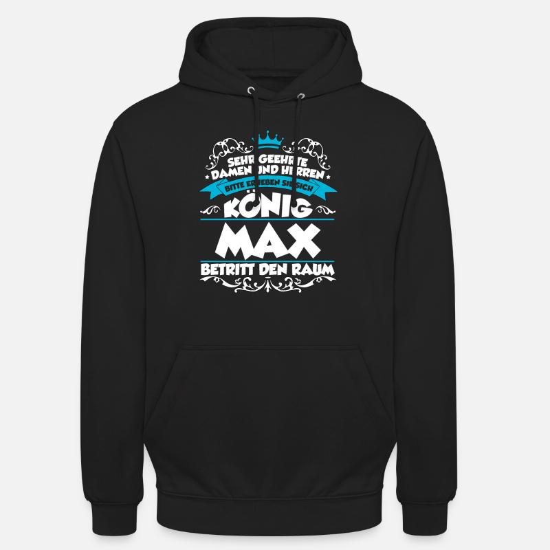 Max Name Design - Unisex Hoodie - Schwarz