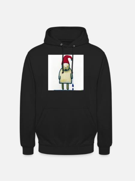 einsamer Weihnachts Mann - Unisex Hoodie - Schwarz