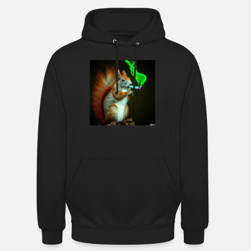 Neon Eichhörnchen - Unisex Hoodie - Schwarz
