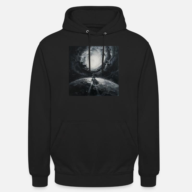 dark space - Felpa con cappuccio unisex - nero