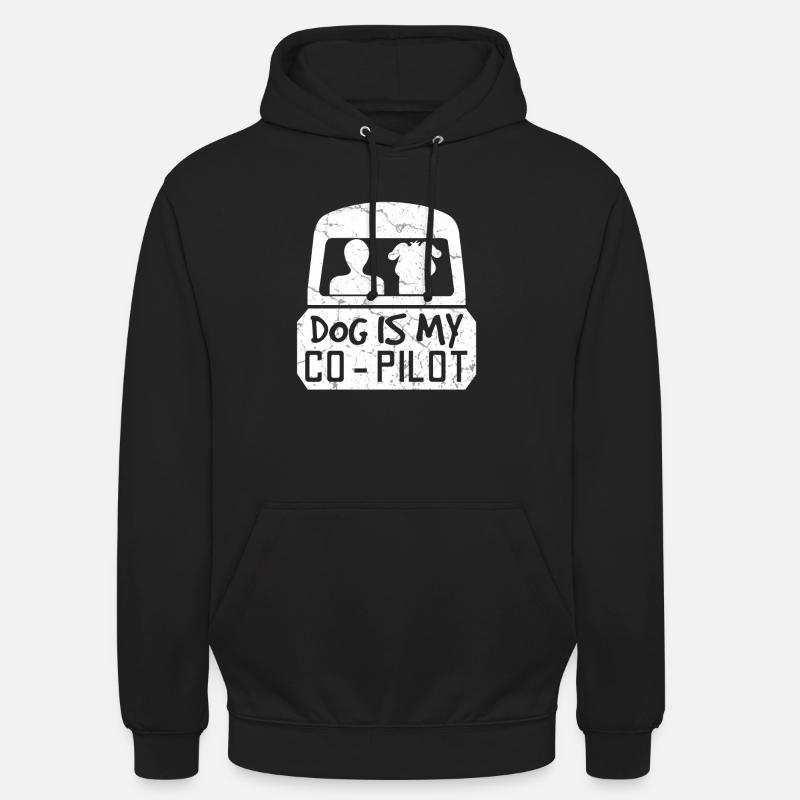Pilot copilot dog - Unisex Hoodie - black