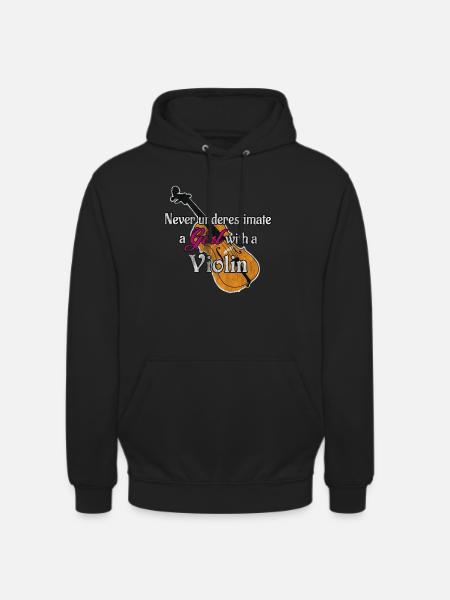 Violin player woman - Unisex Hoodie - black