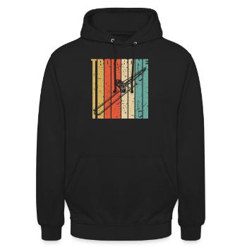 Posaune Trompete - Unisex Hoodie - Schwarz - Vorne - Alina (178cm) & Michal (187cm)