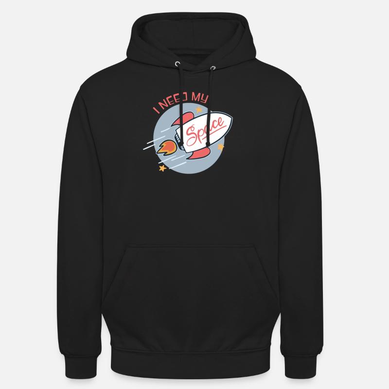 Fusée spatiale - Sweat-shirt à capuche unisexe - noir