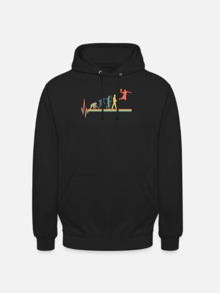 Evolution Basketball Retro Vintage Heartbeat - Uniseks hoodie - zwart