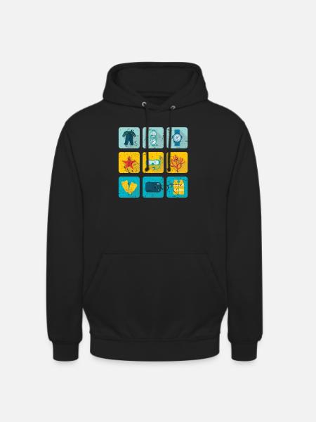 plongée - Sweat-shirt à capuche unisexe - noir
