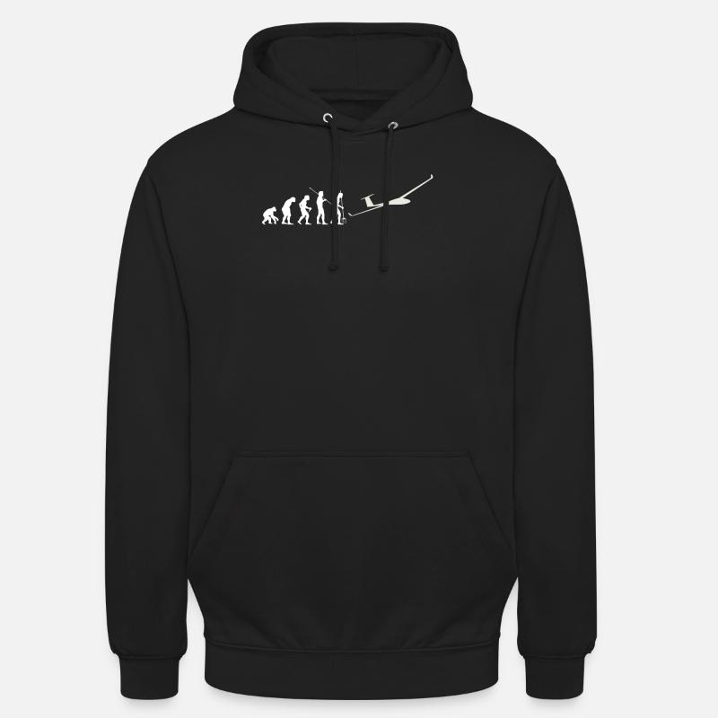 Segelfliegen Evolution - Unisex Hoodie - Schwarz
