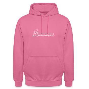 Machine de train - Sweat-shirt à capuche unisexe - rose - Devant - Alina (178cm) & Michal (187cm)