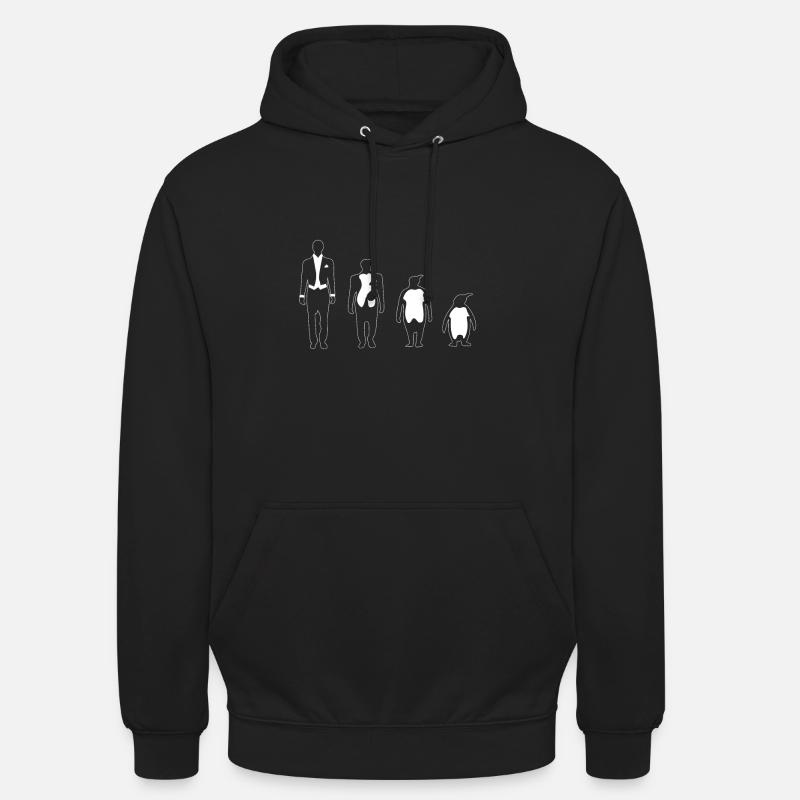Evolution human penguin - Unisex Hoodie - black