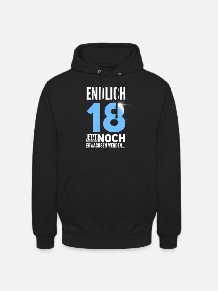 Enfin 18 ans - Sweat-shirt à capuche unisexe - noir