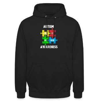 Autismus - Unisex Hoodie - Schwarz - Vorne - Alina (178cm) & Michal (187cm)