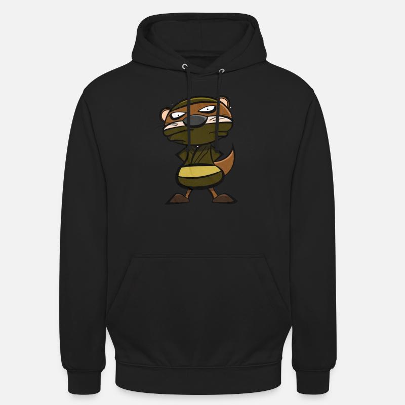 Loutre ninja - Sweat-shirt à capuche unisexe - noir