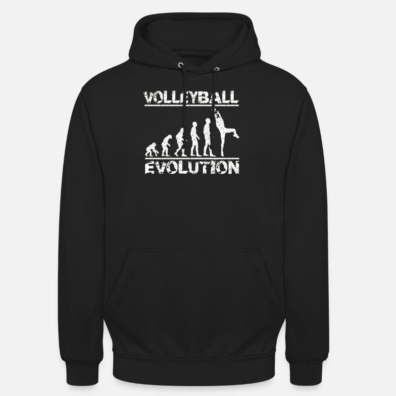 Volleyball Evolution - Sweat-shirt à capuche unisexe - noir
