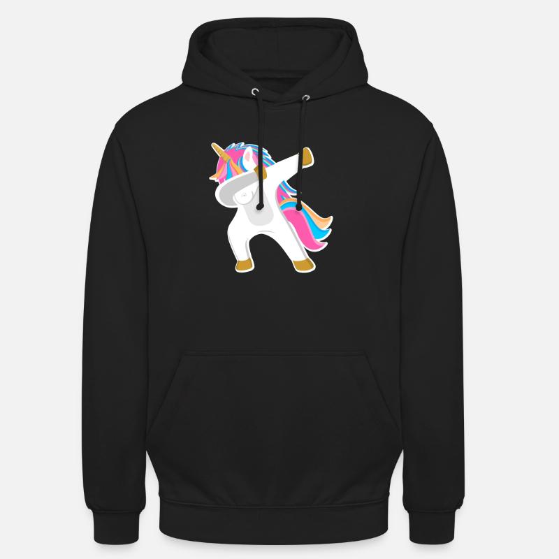Einhorn Dab - Unisex Hoodie - Schwarz